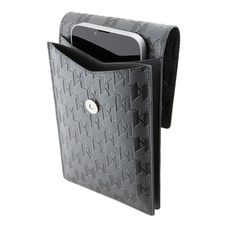 Сумка Lagerfeld Wallet Phone Pouch Saffiano Monogram NFT Karl Ikonik для iPhone. Цвет: серебристый