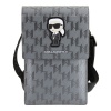 Сумка Lagerfeld Wallet Phone Pouch Saffiano Monogram NFT Karl Ikonik для iPhone. Цвет: серебристый