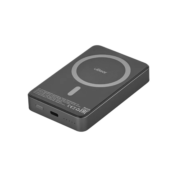 Внешний аккумулятор uBear Icon Magnetic Power bank, 10000mAh, PD 20W. Цвет: серый