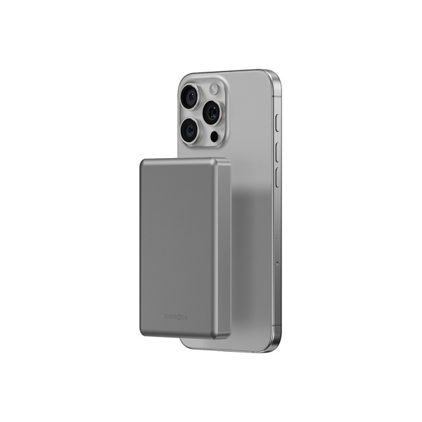 Внешний аккумулятор EnergEA AluPac, 10 000, 15W, Type-c 20W, Ultra Light. Цвет: черно-серый