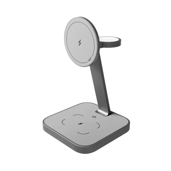 Беспроводное з/у VLP Unity Power 3 в 1 с Magsafe. Цвет: натуральный титан