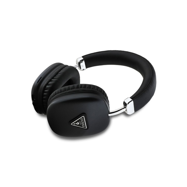 Беспроводные наушники Guess Bluetooth HP Oval Saffiano with Triangle Metal Logo. Цвет: черный