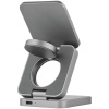 Беспроводное зарядное устройство uBear Balance Ultra, 3-в-1, MagSafe, Qi2. Цвет: серый