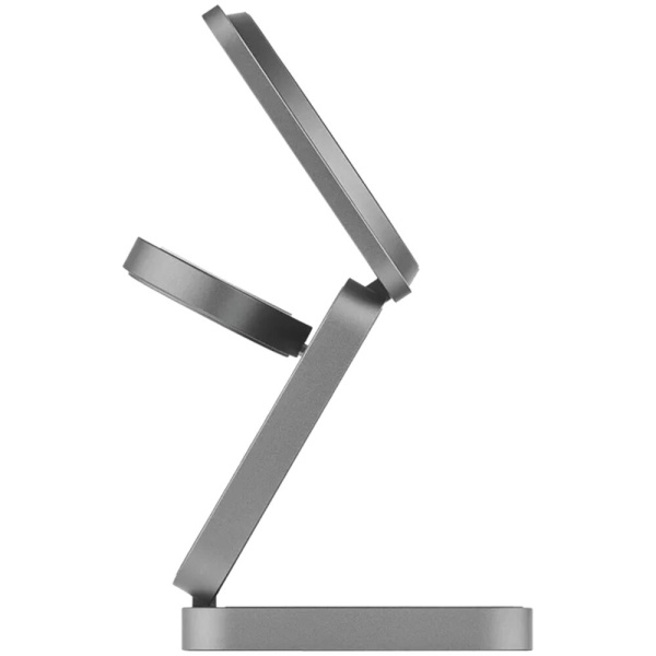 Беспроводное зарядное устройство uBear Balance Ultra, 3-в-1, MagSafe, Qi2. Цвет: серый