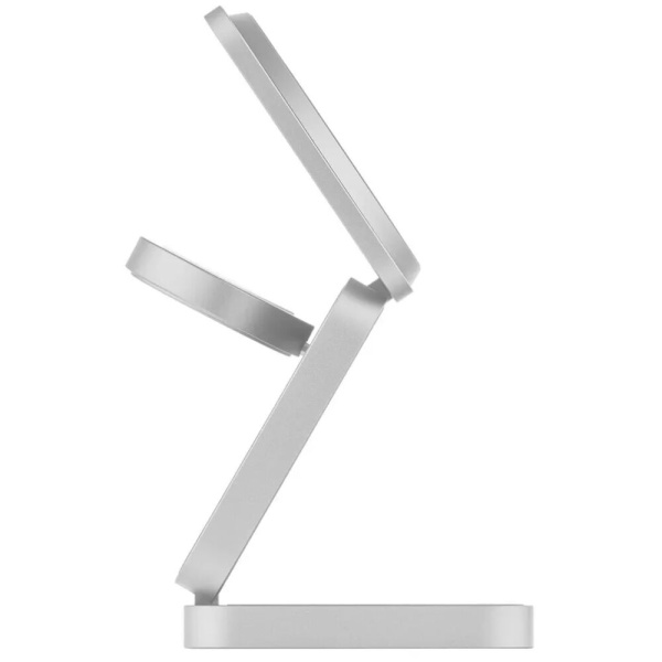 Беспроводное зарядное устройство uBear Balance Ultra, 3-в-1, MagSafe, Qi2. Цвет: серебро