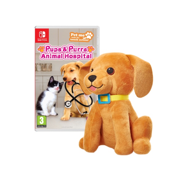 Игра Pups & Purrs Animal Hospital [Nintendo Switch, цифровой ключ] + мягкая игрушка (собака)