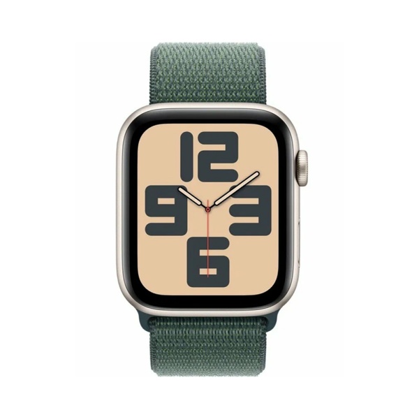 Apple Watch SE (2024), 44мм, корпус из алюминия цвета "Сияющая звезда", Спортивная петля Apple Watch SE (2024), 44мм, корпус из алюминия цвета "Сияющая звезда", Спортивная петля