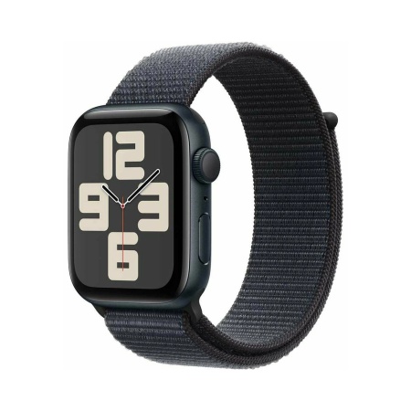 Apple Watch SE (2024), 40мм, корпус из алюминия цвета "Тёмная ночь", Спортивная петля