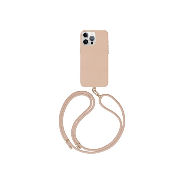 Чехол Uniq COEHL MUSE Leatherette with Strap MagSafe для iPhone 15 Pro. Цвет: розовый