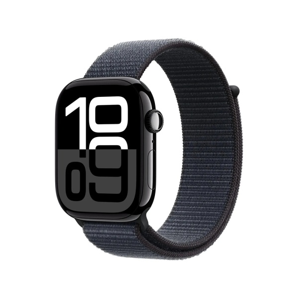 Apple Watch Series 10, 42мм, корпус из алюминия черного цвета, Спортивная петля Apple Watch Series 10, 42мм, корпус из алюминия черного цвета, Спортивная петля