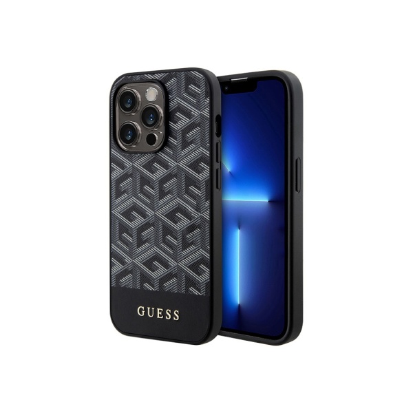 Чехол Guess для iPhone 13 Pro PU G CUBE MagSafe. Цвет: черный