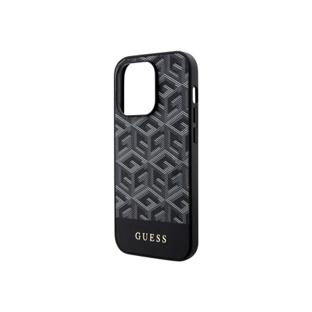 Чехол Guess для iPhone 13 Pro PU G CUBE MagSafe. Цвет: черный
