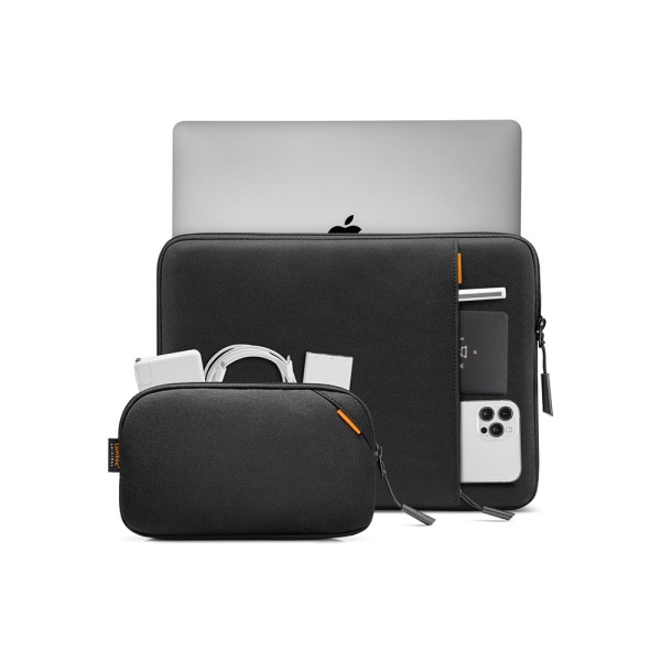 Чехол + органайзер Tomtoc Defender-A13 Laptop Sleeve Kit для ноутбуков 13". Цвет: черный