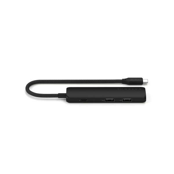 Хаб Satechi Slim Multiport Adapter 4-in-1 1xUSB-C PD, 2xUSB-A 3.2 gen.2, 1xHDMI 4K. Цвет: чёрный