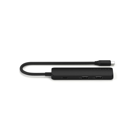Хаб Satechi Slim Multiport Adapter 4-in-1 1xUSB-C PD, 2xUSB-A 3.2 gen.2, 1xHDMI 4K. Цвет: чёрный
