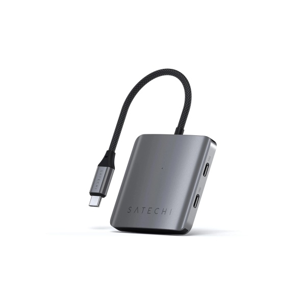 USB-хаб Satechi 4-Port USB-C 3.2 Gen 2 Hub with Power Delivery. Цвет: серый космос