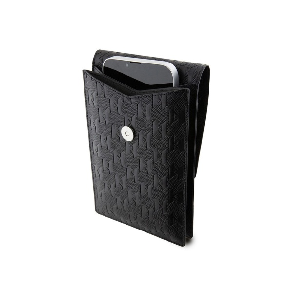 Сумка Lagerfeld Wallet Phone Pouch Saffiano Monogram NFT Choupette для iPhone. Цвет: черный
