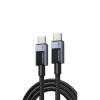 Кабель UGREEN  L524 USB-C to USB-C PD 3A Fast Charging Braided Date Cable, 1м. Цвет: серый космос
