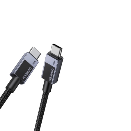 Кабель UGREEN  L524 USB-C to USB-C PD 3A Fast Charging Braided Date Cable, 1м. Цвет: серый космос