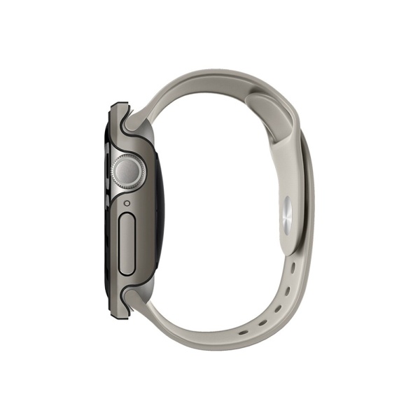 Чехол Uniq Valencia для Apple Watch 46мм. Цвет: серебристый титан