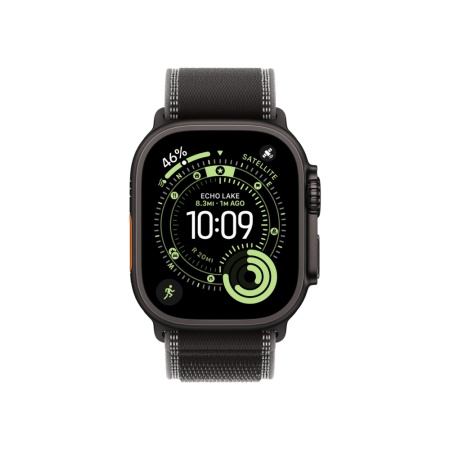 Apple Watch Ultra 3 (2025), 49 мм, корпус из титана черного цвета, ремешок "походная петля"