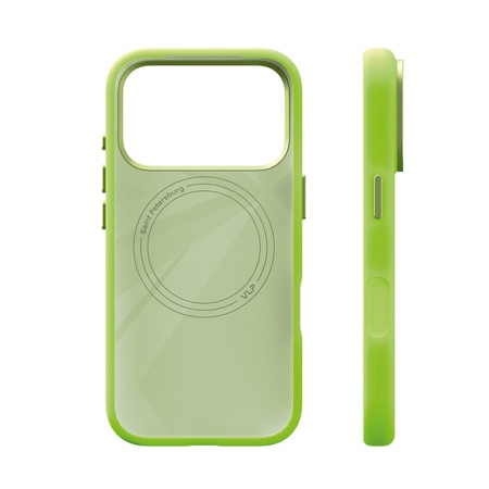 Чехол VLP Aster Pro Case с MagSafe для iPhone 17 Pro. Цвет: лайм