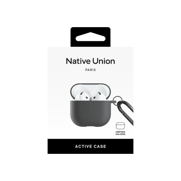 Чехол Native Union Active Case для AirPods 4, силикон. Цвет: черный