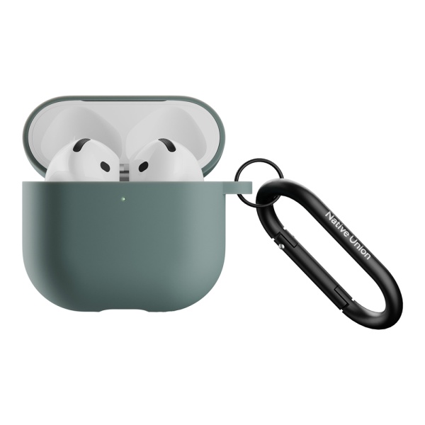 Чехол Native Union Active Case для AirPods 4, силикон. Цвет: серо-зеленый
