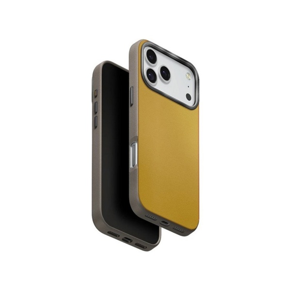 Чехол Uniq Lyden DS Magsafe для iPhone 17 Pro. Цвет: жёлтый/серый