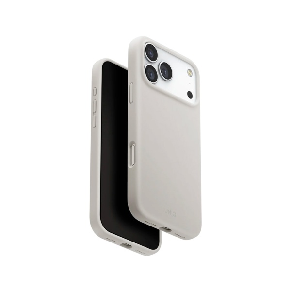 Чехол Uniq LINO MagSafe для iPhone 17 Pro. Цвет: светло-серый