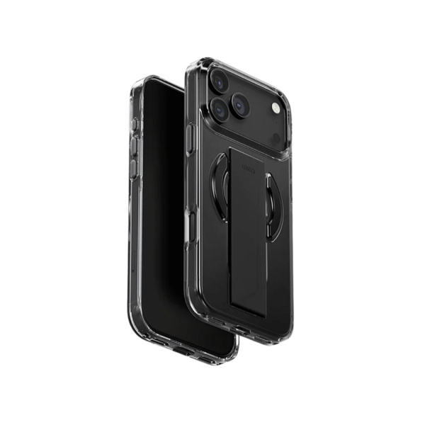 Чехол Uniq Heldro Air with FlexGrip с MagSafe для iPhone 17 Air. Цвет: прозрачный серый