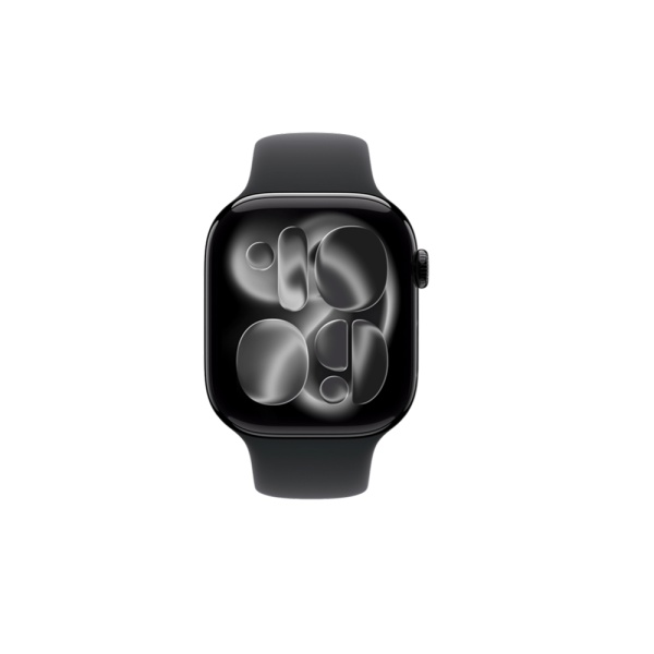 Apple Watch Series 11, 46 мм, корпус из алюминия угольно-черного цвета, спортивный ремешок (M/L) Apple Watch Series 11, 46 мм, корпус из алюминия угольно-черного цвета, спортивный ремешок (M/L)