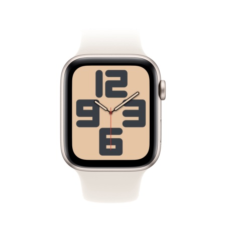 Apple Watch SE (2024), 40мм, корпус из алюминия цвета "Сияющая звезда", Спортивный ремешок (M/L)