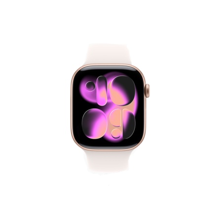 Apple Watch Series 11, 46 мм, корпус из алюминия цвета "розовое золото", спортивный ремешок (M/L)