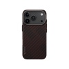 Чехол Uniq KEVA EDGE Full Kevlar Carbon с MagSafe для iPhone 17 Pro. Цвет: оранжевый