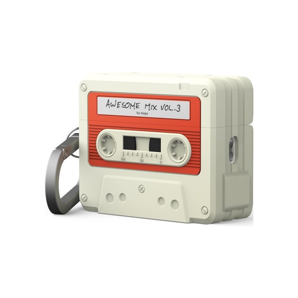 Чехол Elago Unique Cassette Tape Hang case для AirPods Pro 3. Цвет: белый/красный