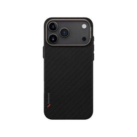 Чехол Uniq KEVA EDGE Full Kevlar Carbon с MagSafe для iPhone 17 Pro. Цвет: чёрный