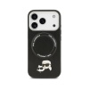 Чехол Lagerfeld PU NFT Karl & Choup heads Metal pin & Cam для iPhone 17 Pro Max. Цвет: черный