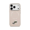 Чехол Lagerfeld PU NFT Karl & Choup heads Metal pin & Cam для iPhone 17 Pro Max. Цвет: розовый
