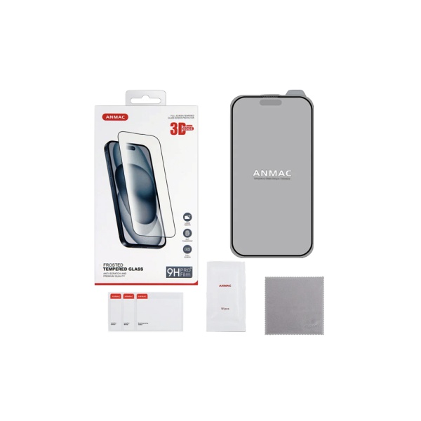 Защитное стекло ANMAC 3D матовое для iPhone 17 Pro Max/16 Pro Max
