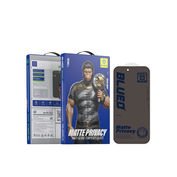 Защитное стекло BlueO Anti-peep Matte (приватное) для iPhone 17/17 Pro