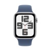 Apple Watch SE (2024), 44мм, корпус из алюминия серебристого цвета, Спортивный ремешок (M/L)