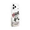 Чехол Lagerfeld Liquid Glitter Sketch Choupette для iPhone 17 Pro Max. Цвет: прозрачный