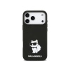 Чехол Lagerfeld Liquid silicone NFT Choupette Metal Cam для iPhone 17 Pro. Цвет: черный