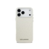 Чехол Lagerfeld PU Full Wrapped Repeated logo Metal Cam для iPhone 17 Pro. Цвет: бежевый