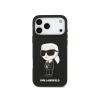 Чехол Lagerfeld Liquid silicone NFT Karl Ikonik Metal Cam для iPhone 17 Pro. Цвет: черный