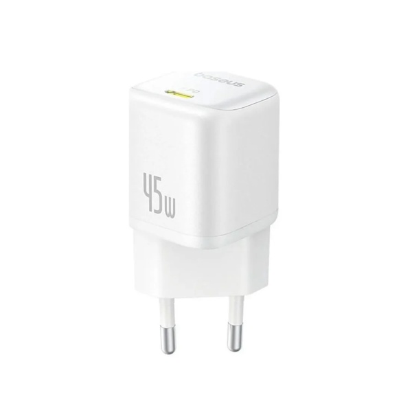 Адаптер питания Baseus GaN USB-C, 45 Вт. Цвет: белый
