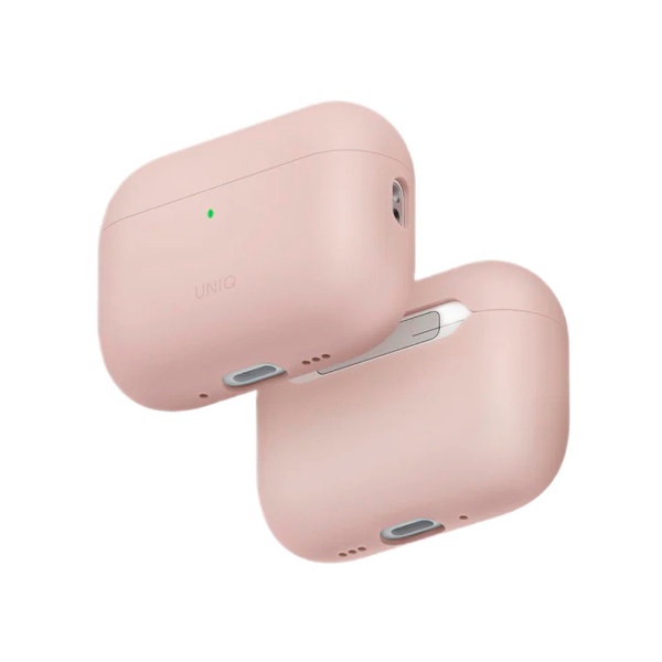 Чехол Uniq LINO Liquid silicone with handstrap для AirPods Pro 3. Цвет: розовый