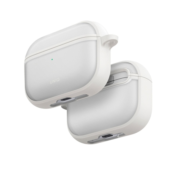 Чехол Uniq Veren Shockproof with carabin для AirPods Pro 3. Цвет: белый