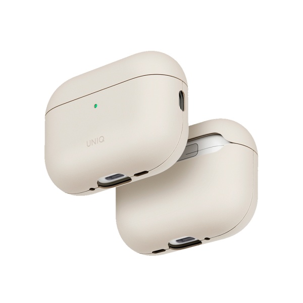 Чехол Uniq Lyden Vex Leatherette для AirPods Pro 3. Цвет: бежевый